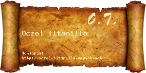 Oczel Titanilla névjegykártya
